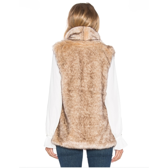 Sanctuary Designed in Las Vegas Womens S Natural Faux Fur Fully Lined Cozy Vest - Picture 12 of 12
